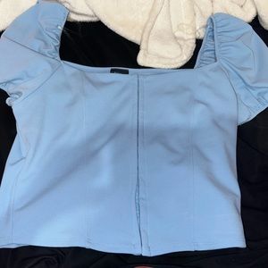 Blue crop top